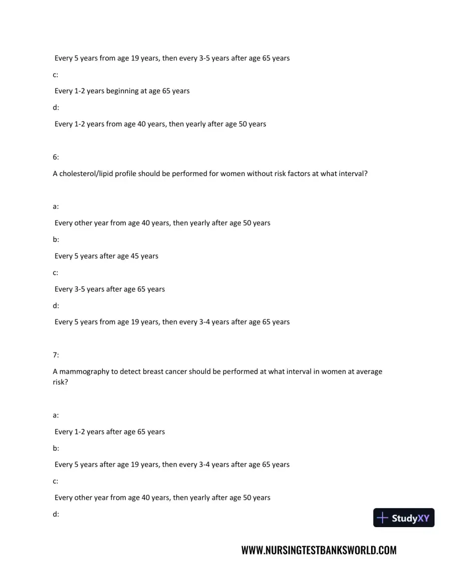 Test Bank For Beckmann and Ling's Obstetrics Gynecology, 8th Edition, page 17