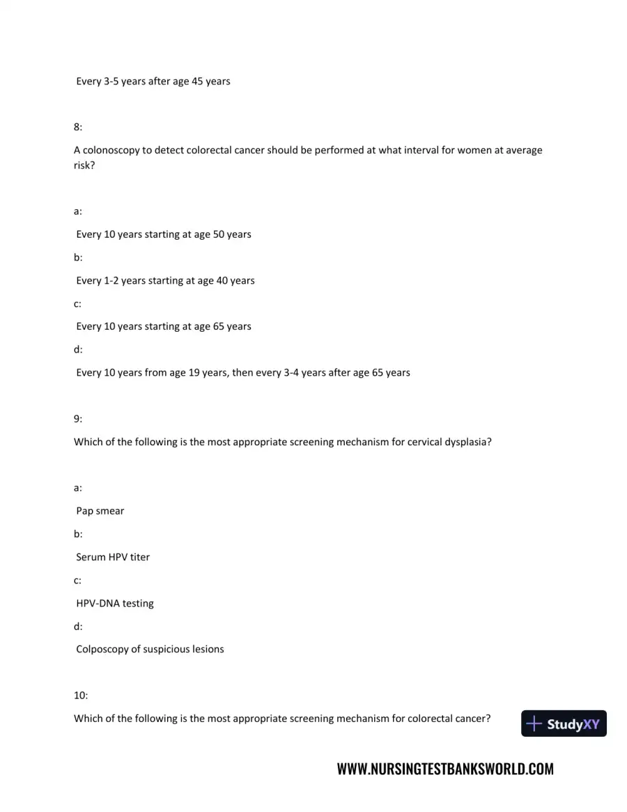 Test Bank For Beckmann and Ling's Obstetrics Gynecology, 8th Edition, page 18