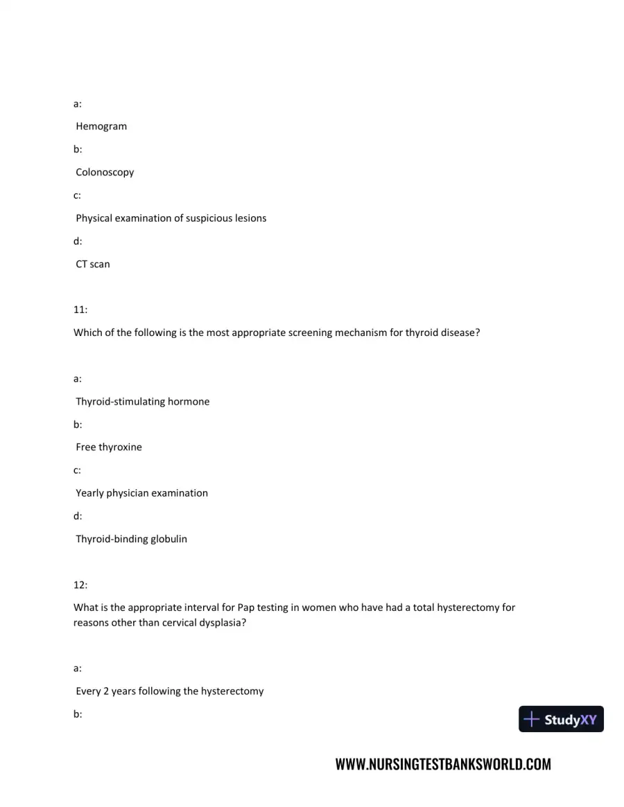Test Bank For Beckmann and Ling's Obstetrics Gynecology, 8th Edition, page 19