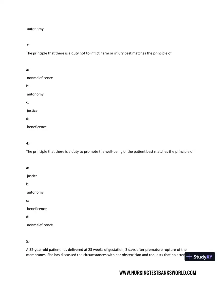 Test Bank For Beckmann and Ling's Obstetrics Gynecology, 8th Edition, page 23