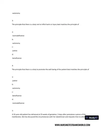 Test Bank For Beckmann and Ling's Obstetrics Gynecology, 8th Edition - Page 23 preview image