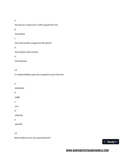 Test Bank For Beckmann and Ling's Obstetrics Gynecology, 8th Edition - Page 27 preview image