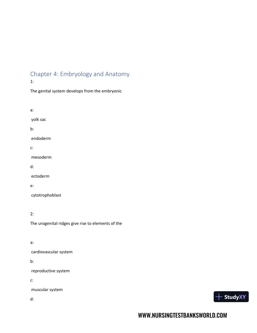 Test Bank For Beckmann and Ling's Obstetrics Gynecology, 8th Edition, page 29