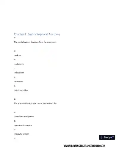 Test Bank For Beckmann and Ling's Obstetrics Gynecology, 8th Edition - Page 29 preview image