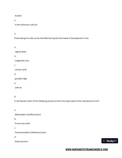 Test Bank For Beckmann and Ling's Obstetrics Gynecology, 8th Edition - Page 31 preview image