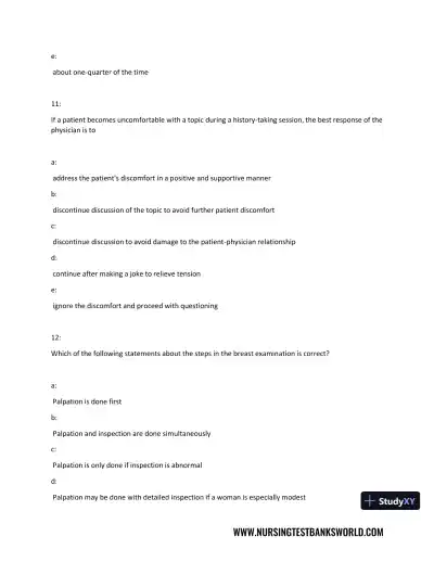 Test Bank For Beckmann and Ling's Obstetrics Gynecology, 8th Edition - Page 7 preview image