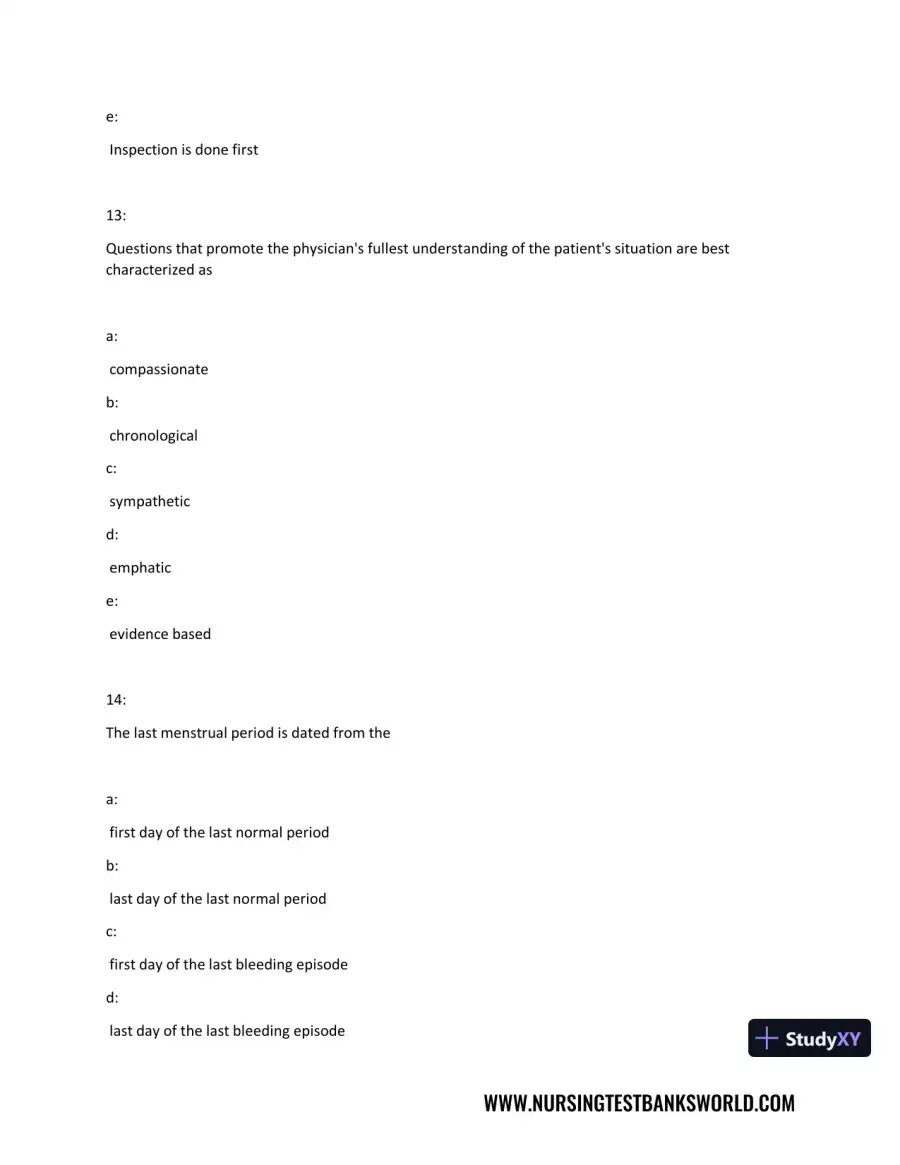Test Bank For Beckmann and Ling's Obstetrics Gynecology, 8th Edition, page 8