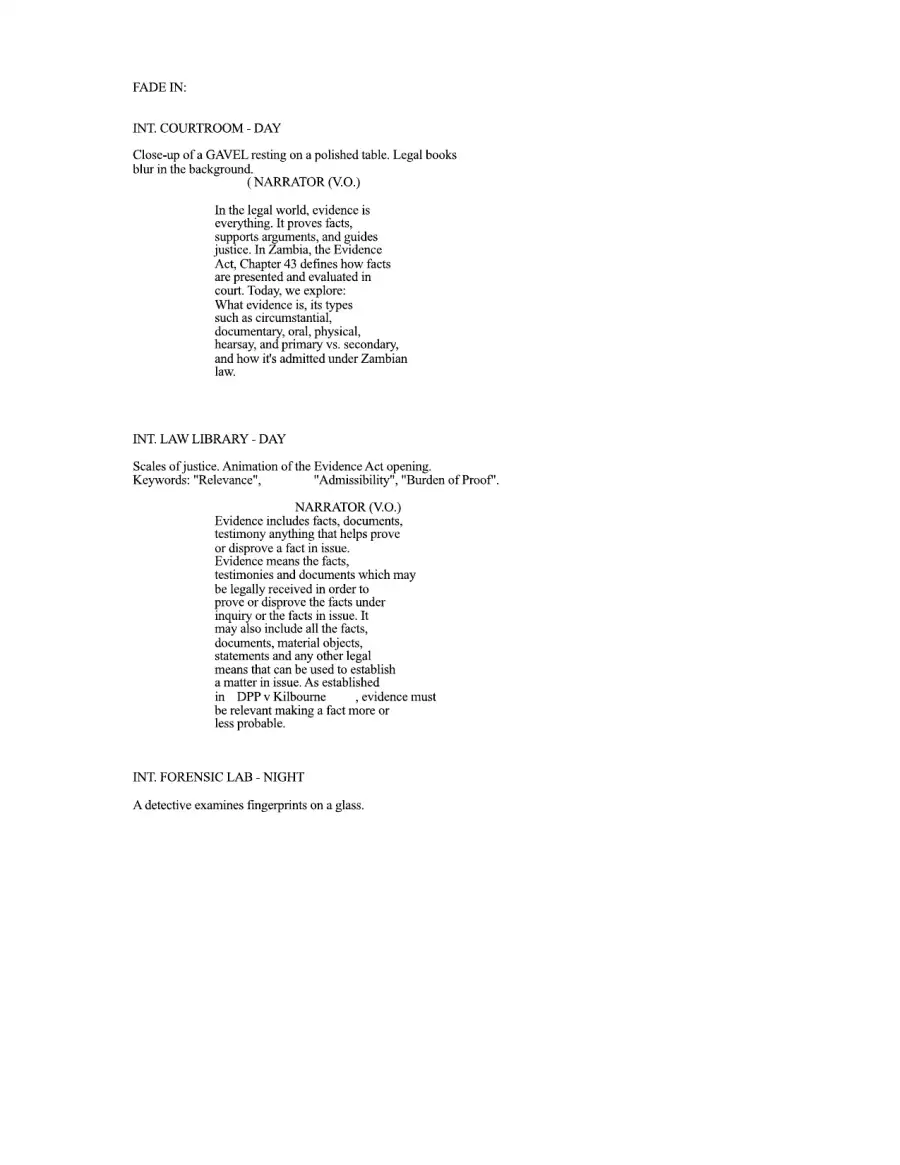 The Types of Evidence Law, page 2