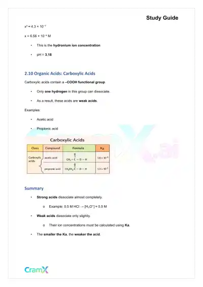 Chemistry - Acids and Bases - Page 10 preview image