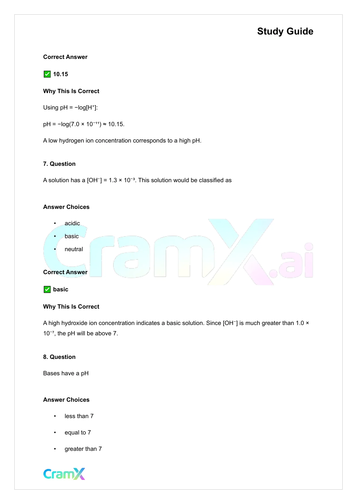 Chemistry - Acids and Bases - Page 4 preview image