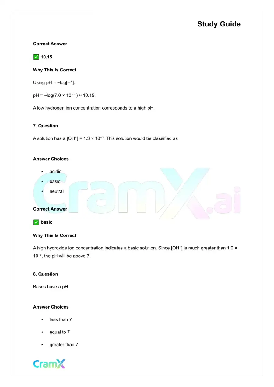 Chemistry - Acids and Bases, page 4