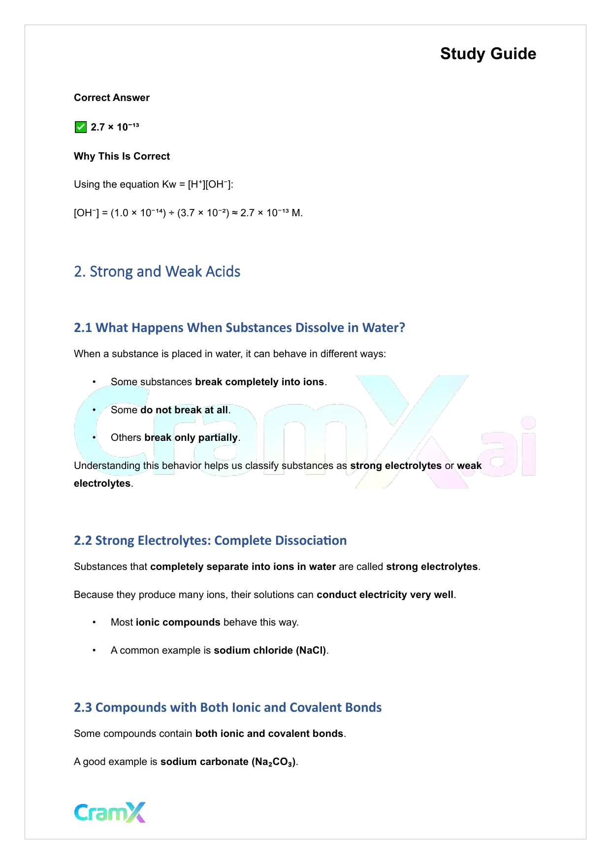 Chemistry - Acids and Bases - Page 6 preview image