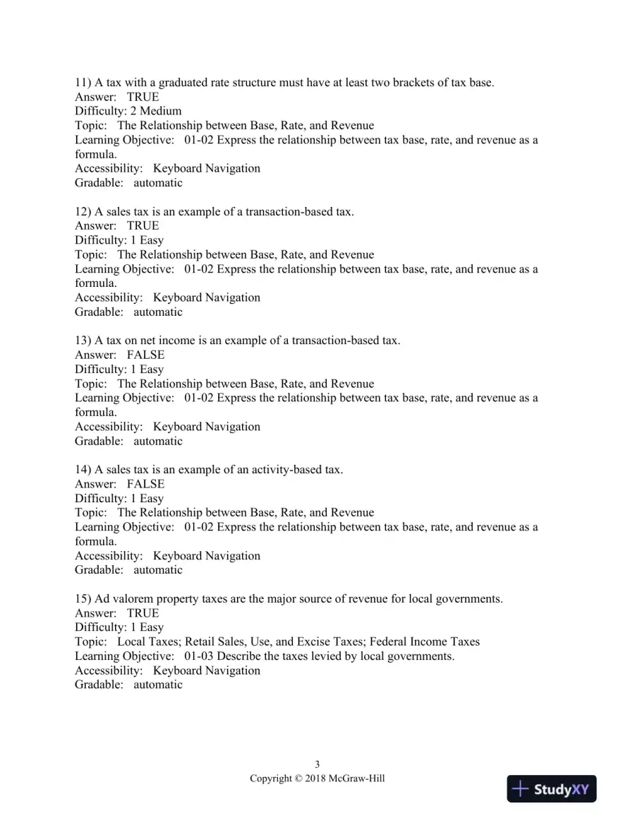 Principles of Taxation for Business and Investment Planning 2018 Edition 21st Edition Test Bank, page 15