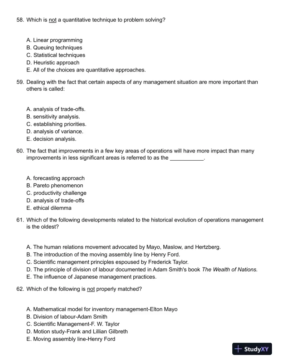 Operations Management, 5th Canadian Edition Test Bank, page 10