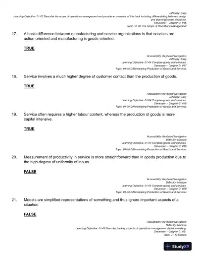 Operations Management, 5th Canadian Edition Test Bank - Page 15 preview image