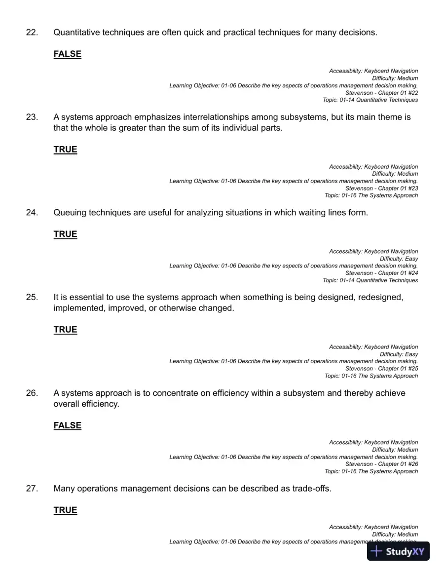 Operations Management, 5th Canadian Edition Test Bank, page 16
