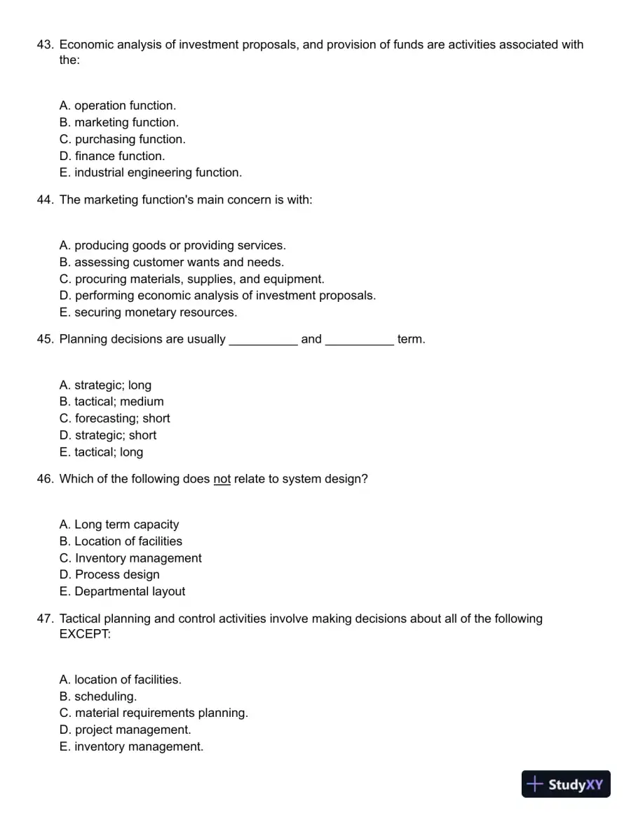 Operations Management, 5th Canadian Edition Test Bank, page 7
