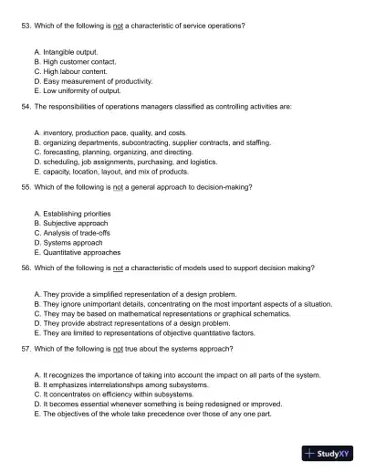 Operations Management, 5th Canadian Edition Test Bank - Page 9 preview image