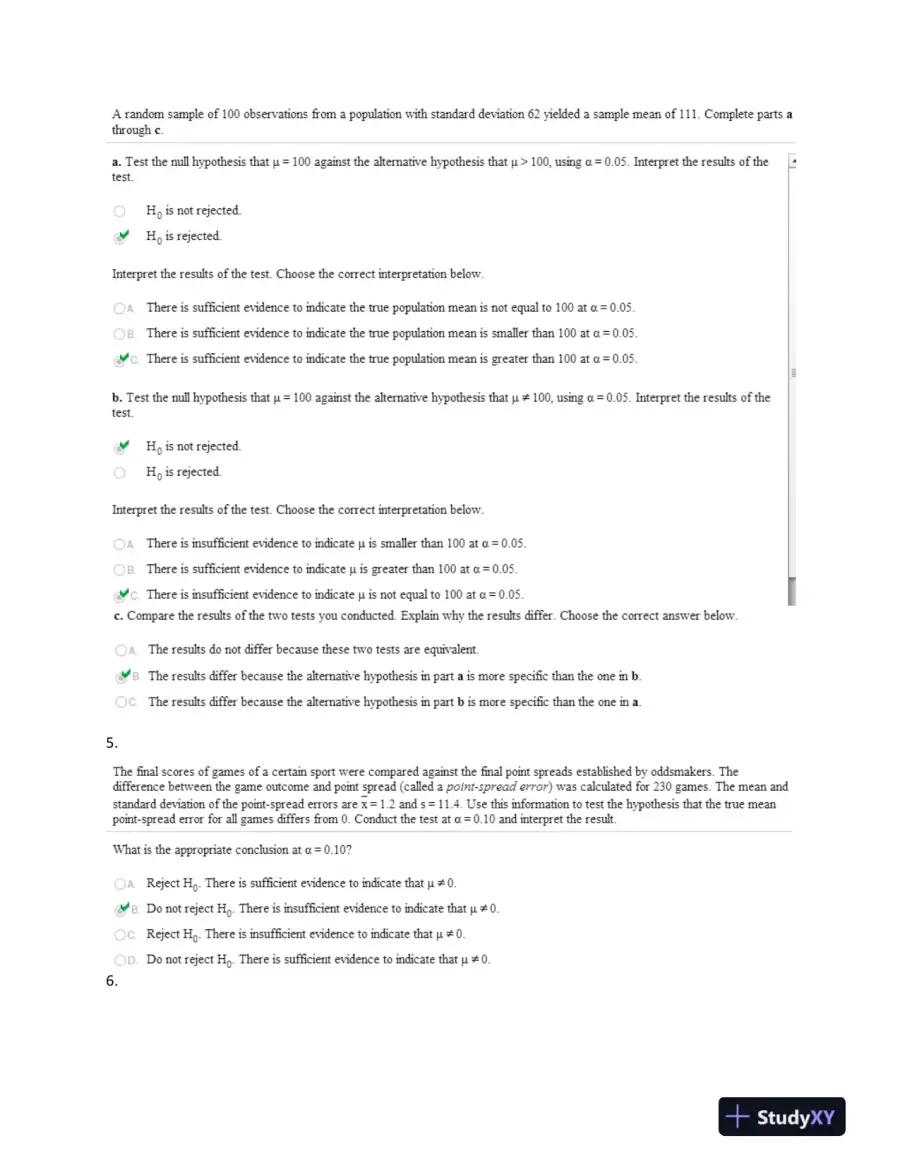 Understanding Hypothesis Testing and P-Values: Applications Across Various Statistical Scenarios, page 3