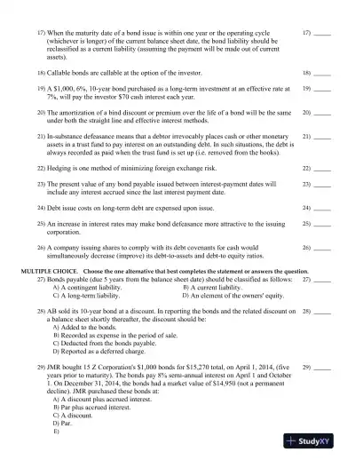 Intermediate Accounting Volume 2 Seventh Canadian Edition Test Bank - Page 15 preview image