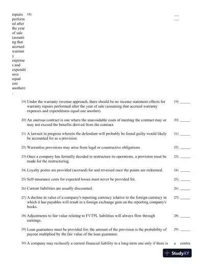 Intermediate Accounting Volume 2 Seventh Canadian Edition Test Bank - Page 3 preview image