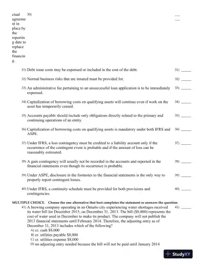 Intermediate Accounting Volume 2 Seventh Canadian Edition Test Bank - Page 4 preview image