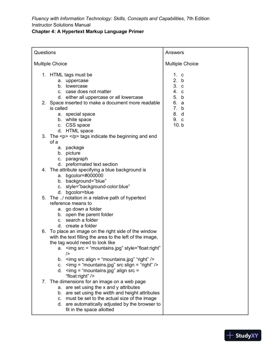 Solution Manual for Fluency With Information Technology, 7th Edition, page 13