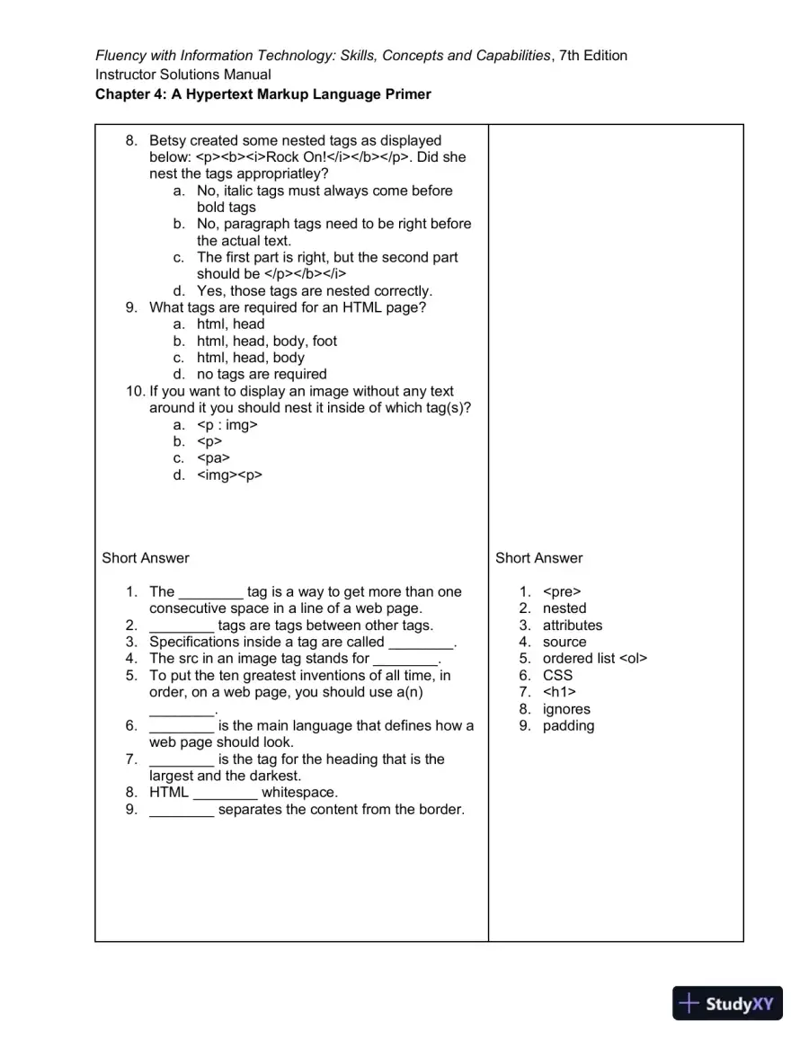 Solution Manual for Fluency With Information Technology, 7th Edition, page 14