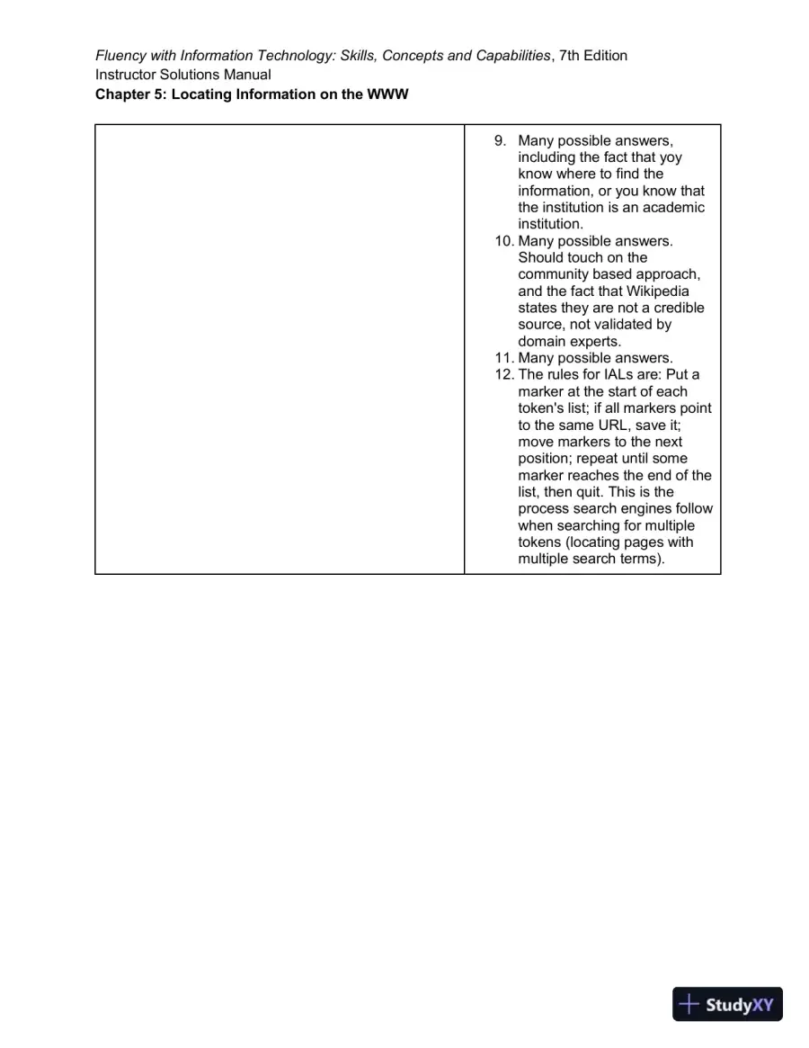 Solution Manual for Fluency With Information Technology, 7th Edition, page 20