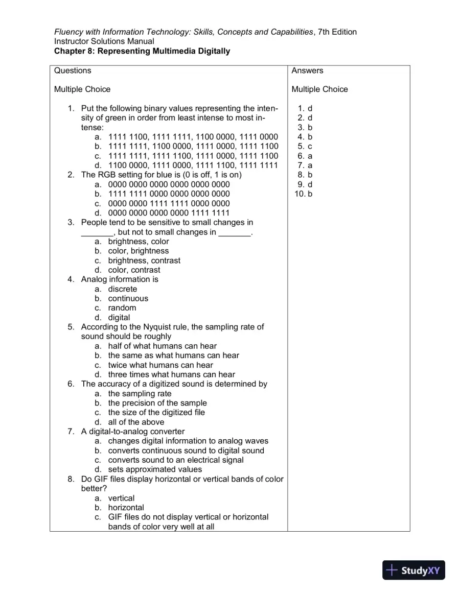 Solution Manual for Fluency With Information Technology, 7th Edition, page 27