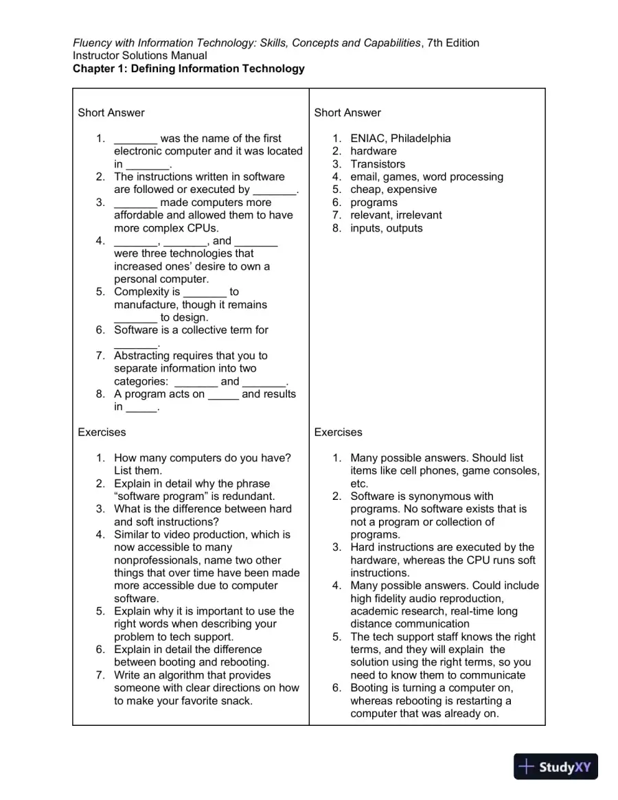 Solution Manual for Fluency With Information Technology, 7th Edition, page 3