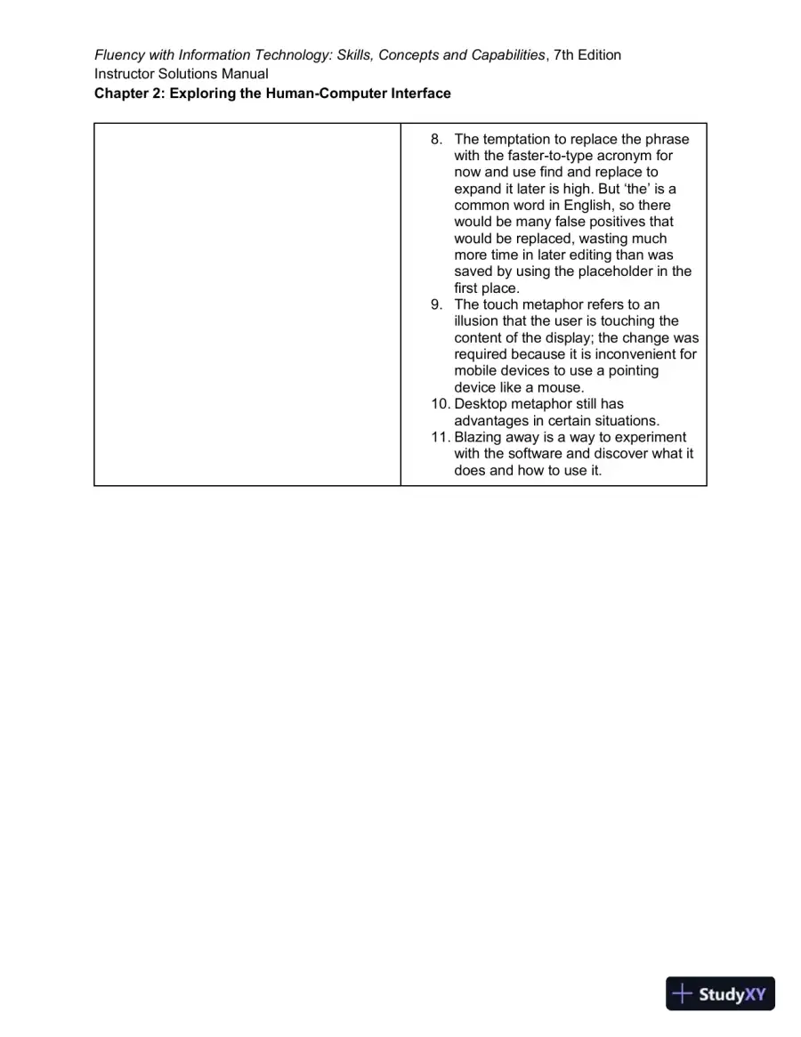 Solution Manual for Fluency With Information Technology, 7th Edition, page 8