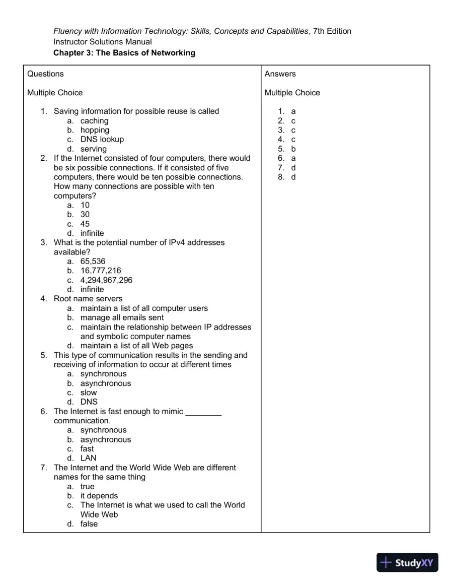 Solution Manual for Fluency With Information Technology, 7th Edition, page 9