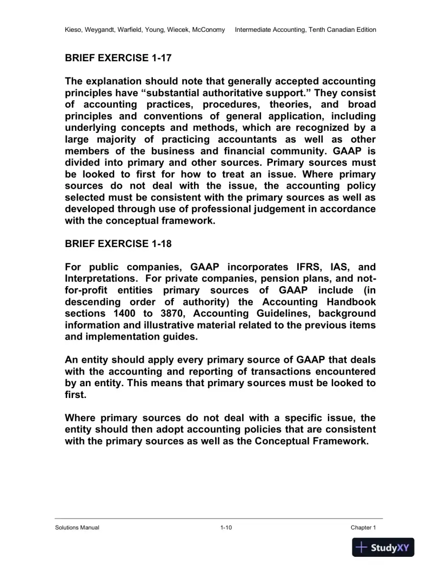 Solution Manual for Intermediate Accounting Volume 1, Tenth Canadian Edition, page 11