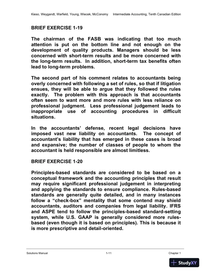 Solution Manual for Intermediate Accounting Volume 1, Tenth Canadian Edition, page 12