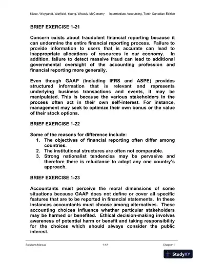 Solution Manual for Intermediate Accounting Volume 1, Tenth Canadian Edition - Page 13 preview image