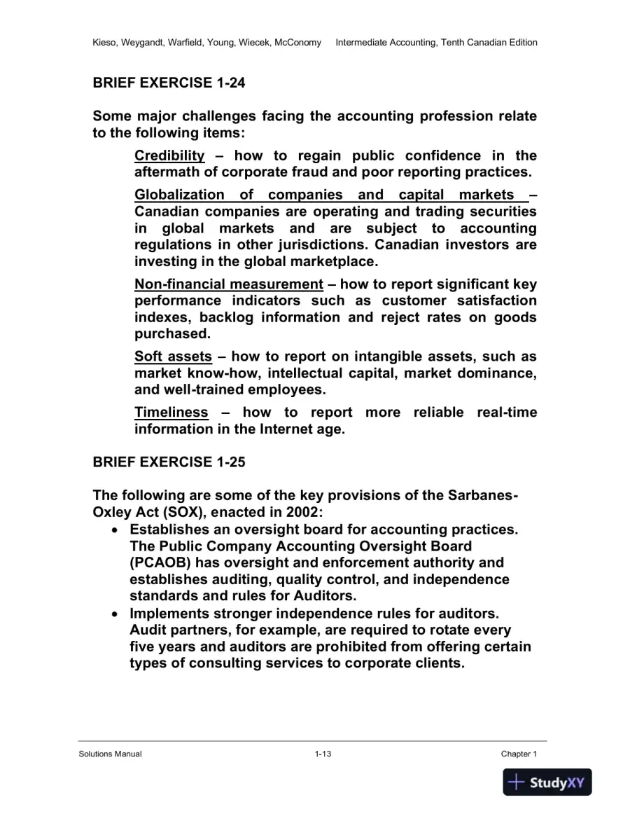Solution Manual for Intermediate Accounting Volume 1, Tenth Canadian Edition, page 14