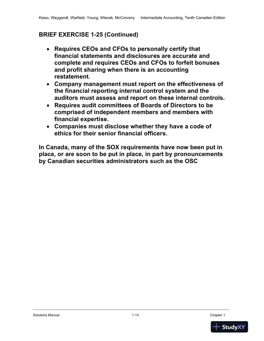 Solution Manual for Intermediate Accounting Volume 1, Tenth Canadian Edition, page 15