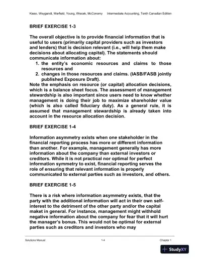 Solution Manual for Intermediate Accounting Volume 1, Tenth Canadian Edition - Page 5 preview image