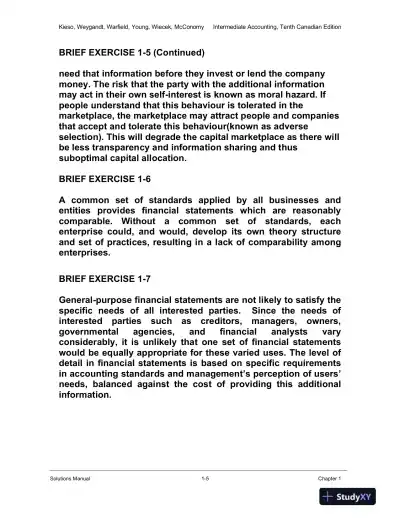 Solution Manual for Intermediate Accounting Volume 1, Tenth Canadian Edition - Page 6 preview image