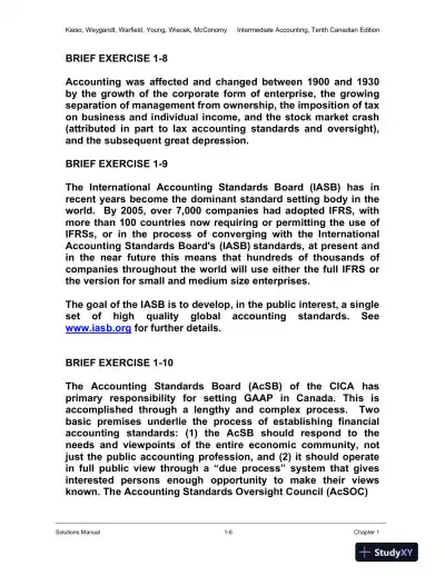 Solution Manual for Intermediate Accounting Volume 1, Tenth Canadian Edition - Page 7 preview image