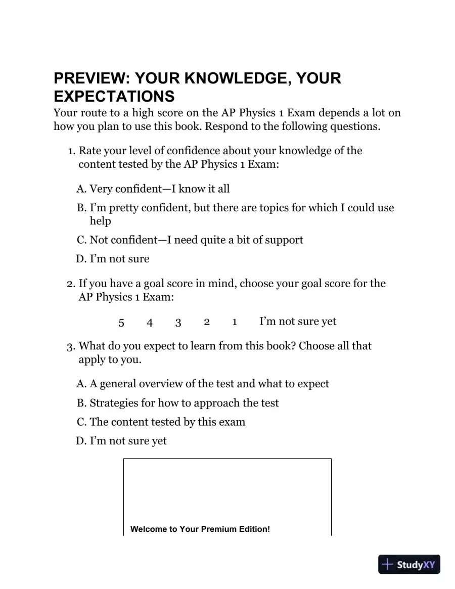 Cracking the AP Physics 1 Exam 2020, Premium Edition: 5 Practice Tests + Complete Content Review (2019), page 18