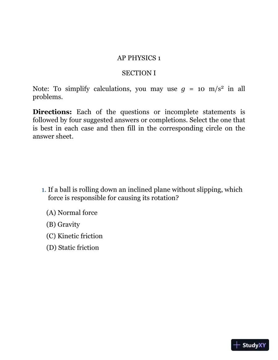 Cracking the AP Physics 1 Exam 2020, Premium Edition: 5 Practice Tests + Complete Content Review (2019), page 31
