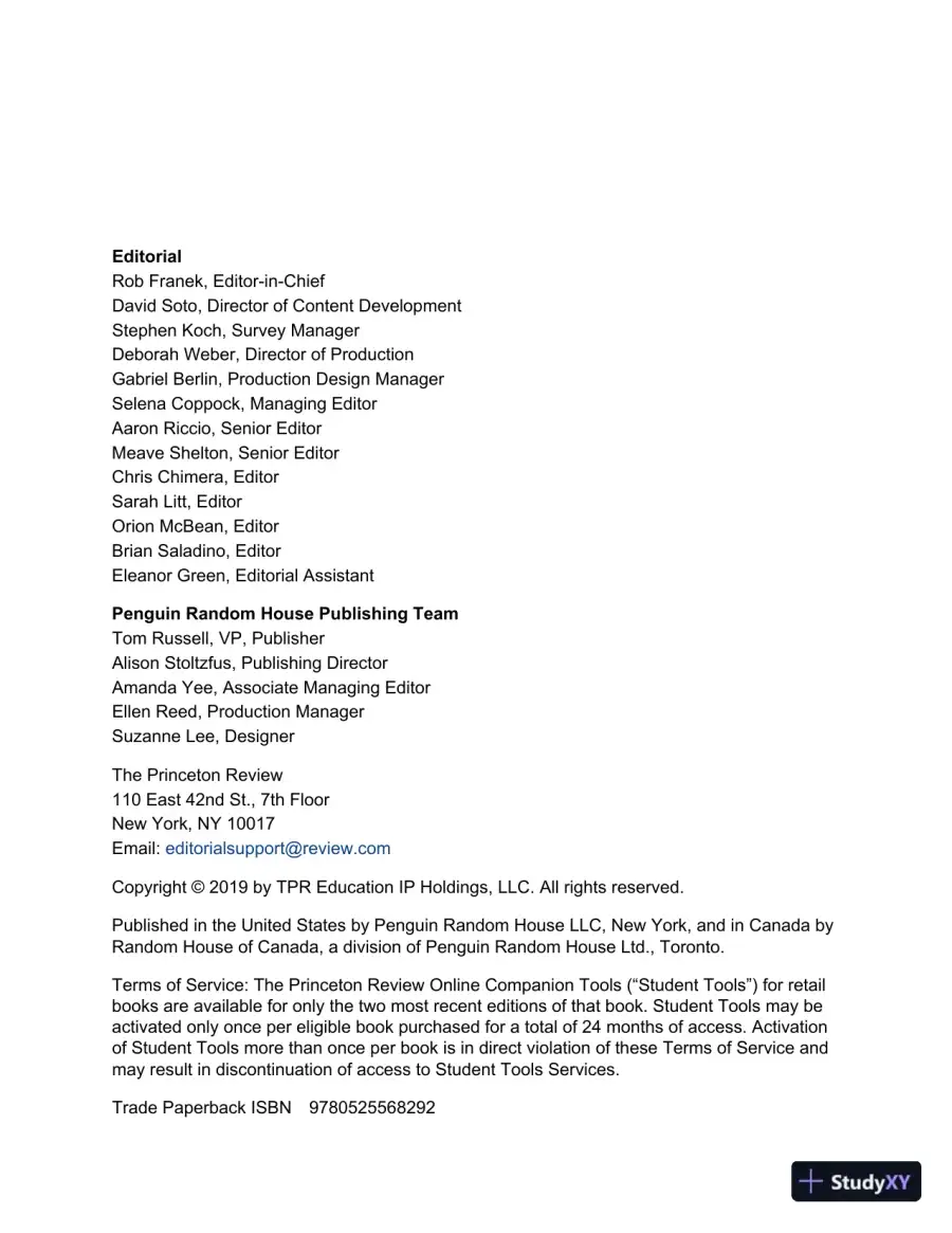 Cracking the AP Physics 1 Exam 2020, Premium Edition: 5 Practice Tests + Complete Content Review (2019), page 4