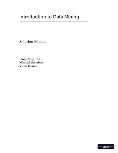 Solution Manual for Introduction to Data Mining, 2nd Edition - Page 1 preview image