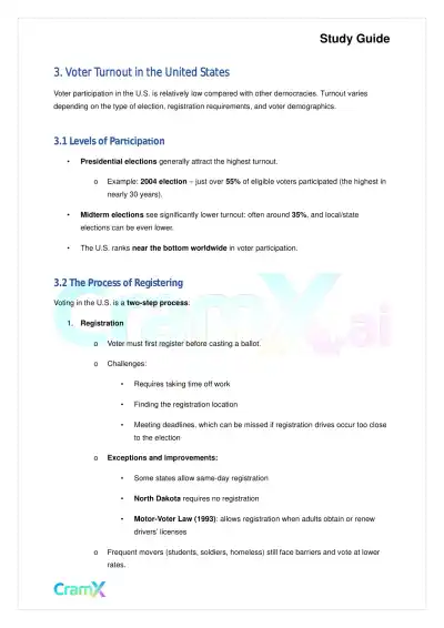 American Government - Voting and Elections - Page 4 preview image