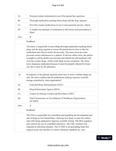 Test Bank for Basic and Clinical Pharmacology, 14th Edition (Chapters 1-33) - Page 10 preview image