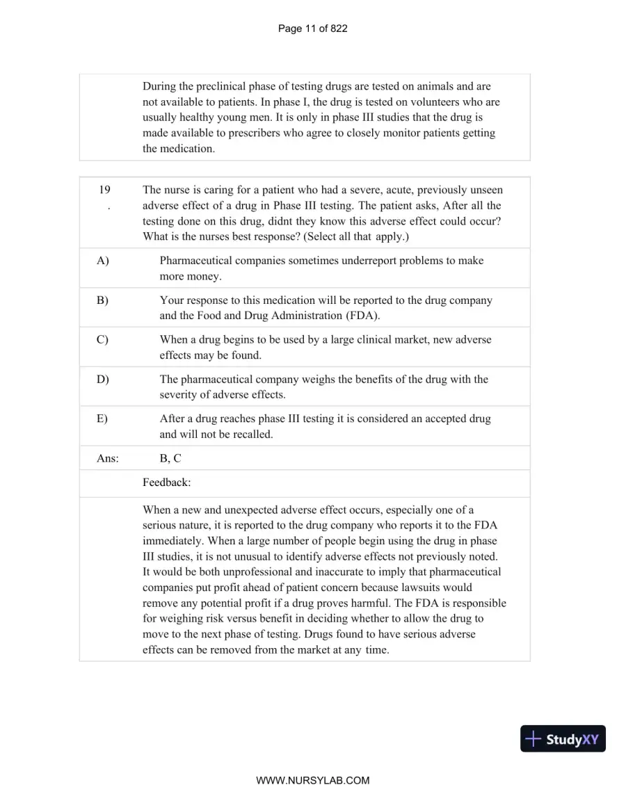 Test Bank for Basic and Clinical Pharmacology, 14th Edition (Chapters 1-33), page 12