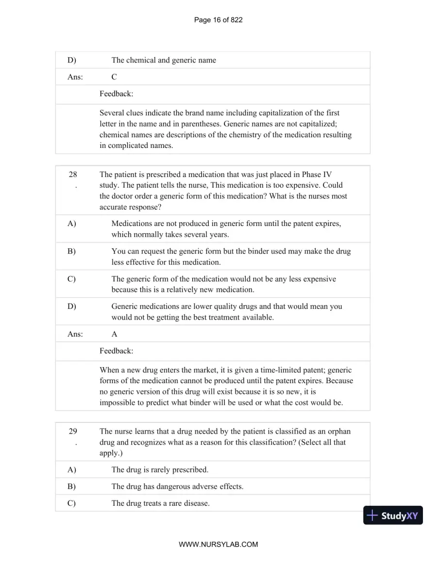 Test Bank for Basic and Clinical Pharmacology, 14th Edition (Chapters 1-33), page 17