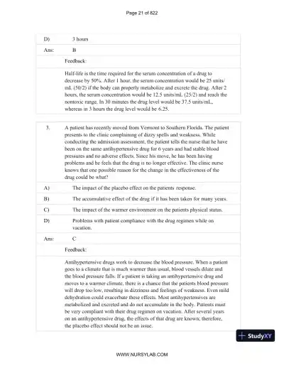 Test Bank for Basic and Clinical Pharmacology, 14th Edition (Chapters 1-33) - Page 22 preview image